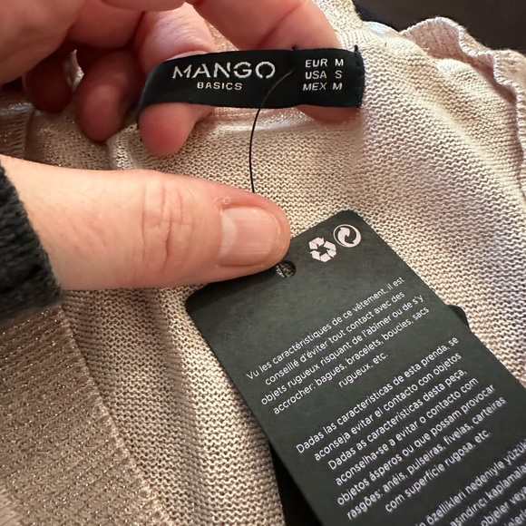 NWT Mango sparkly pink champagne sweater - Picture 6 of 6